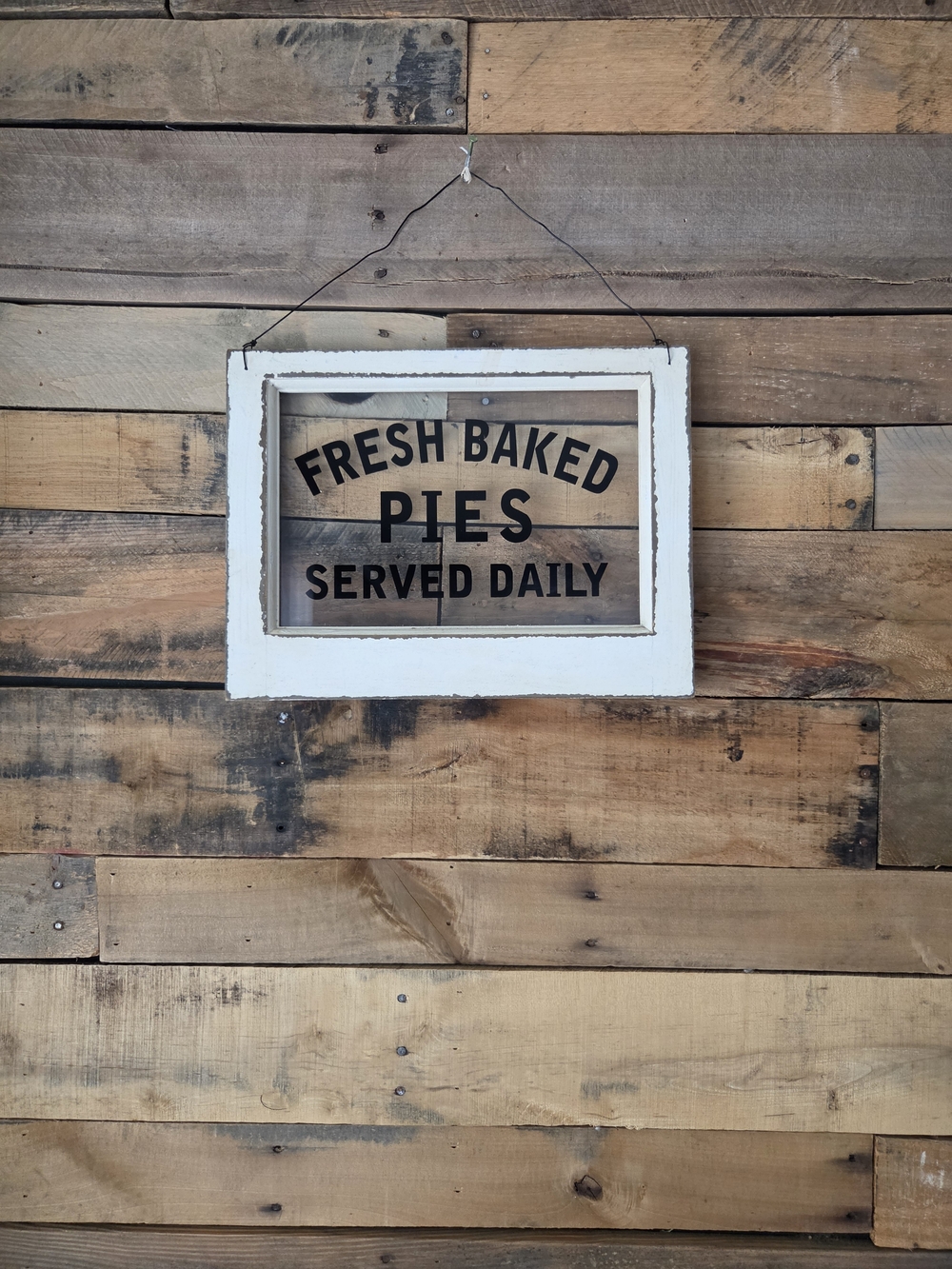 Fresh Baked Pies Served Daily Wall Sign - White Frame - Picture 4 of 4